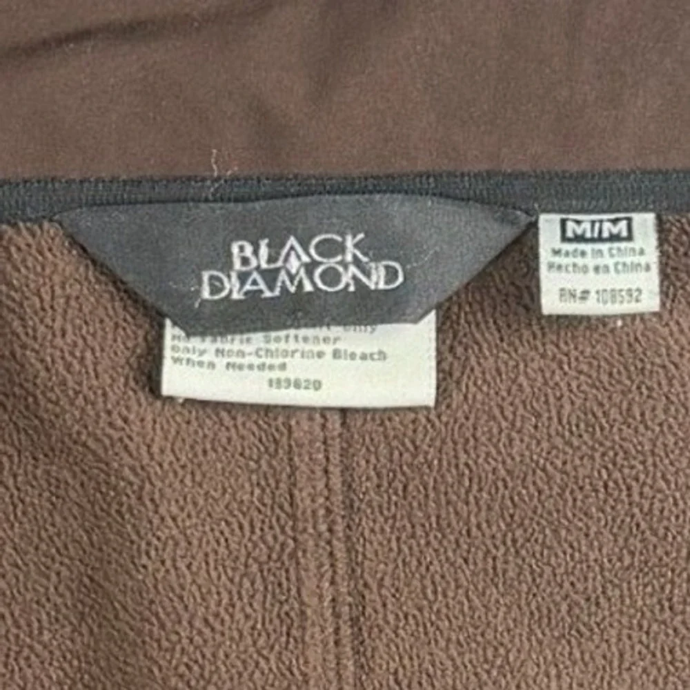 Black Diamond Men's Full Zip Soft Shell Jacket French Roast Brown Medium 189620